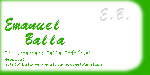 emanuel balla business card